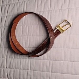 Vintage Valentino Belt Dark Brown Unisex Waistband Made in Italy